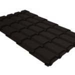 Металлочерепица "Квадро профи" ("Quadro Profi") v02 0,5 Satin Matt RAL 9005 черный