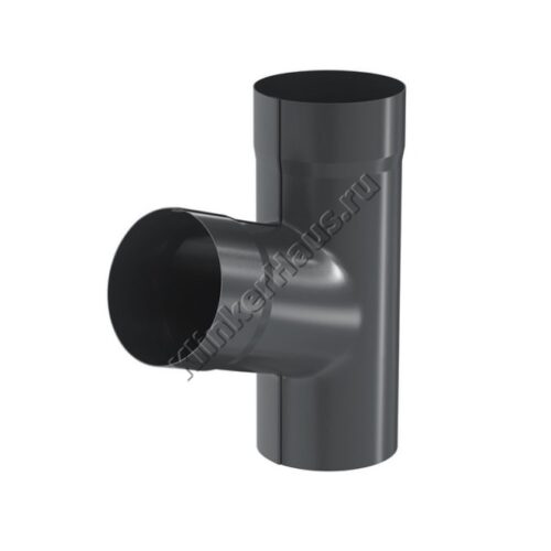 Тройник Aquasystem D90 мм, GreenCoat Pural BT, RR 23 (серый)
