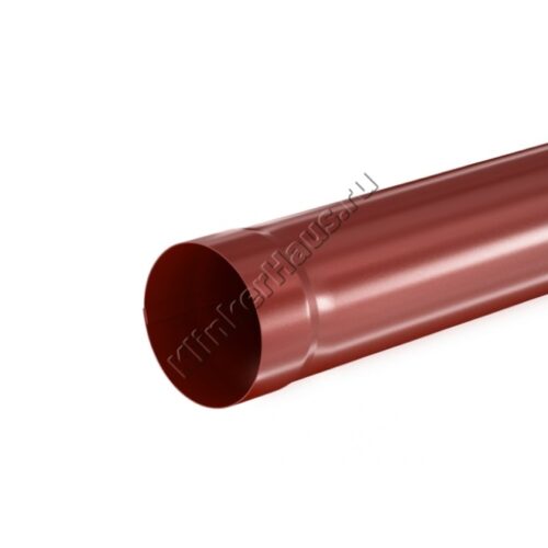 Труба водосточная 1м Aquasystem D100 мм, GreenCoat Pural BT, RR 29 (красный)
